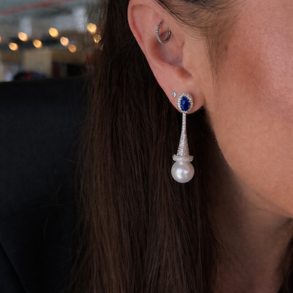 Royal Pearl Drop Earrings