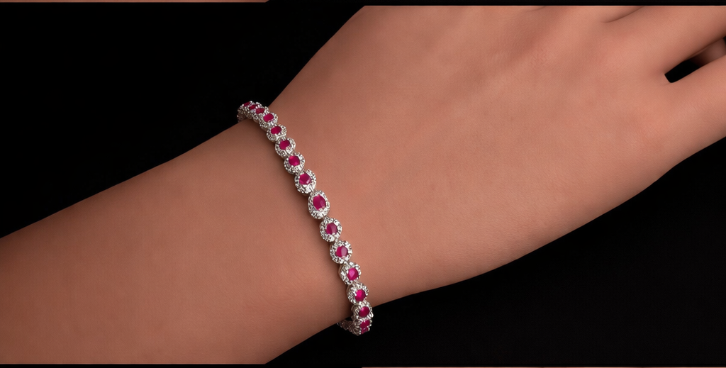 Emerald, Ruby & Midnight Tennis Bracelets
