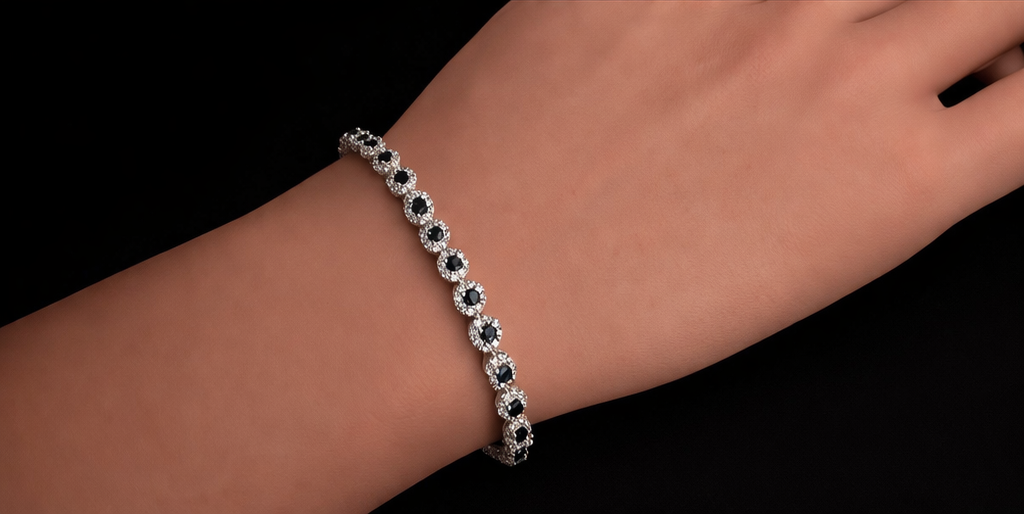 Emerald, Ruby & Midnight Tennis Bracelets