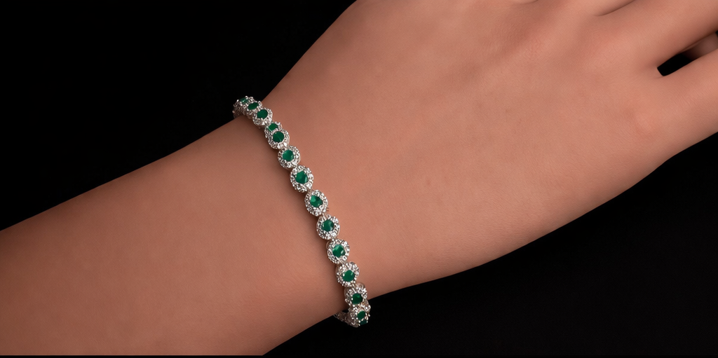 Emerald, Ruby & Midnight Tennis Bracelets