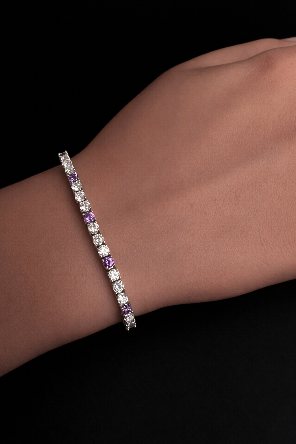 Multi-Color and white Zircon Tennis Bracelet