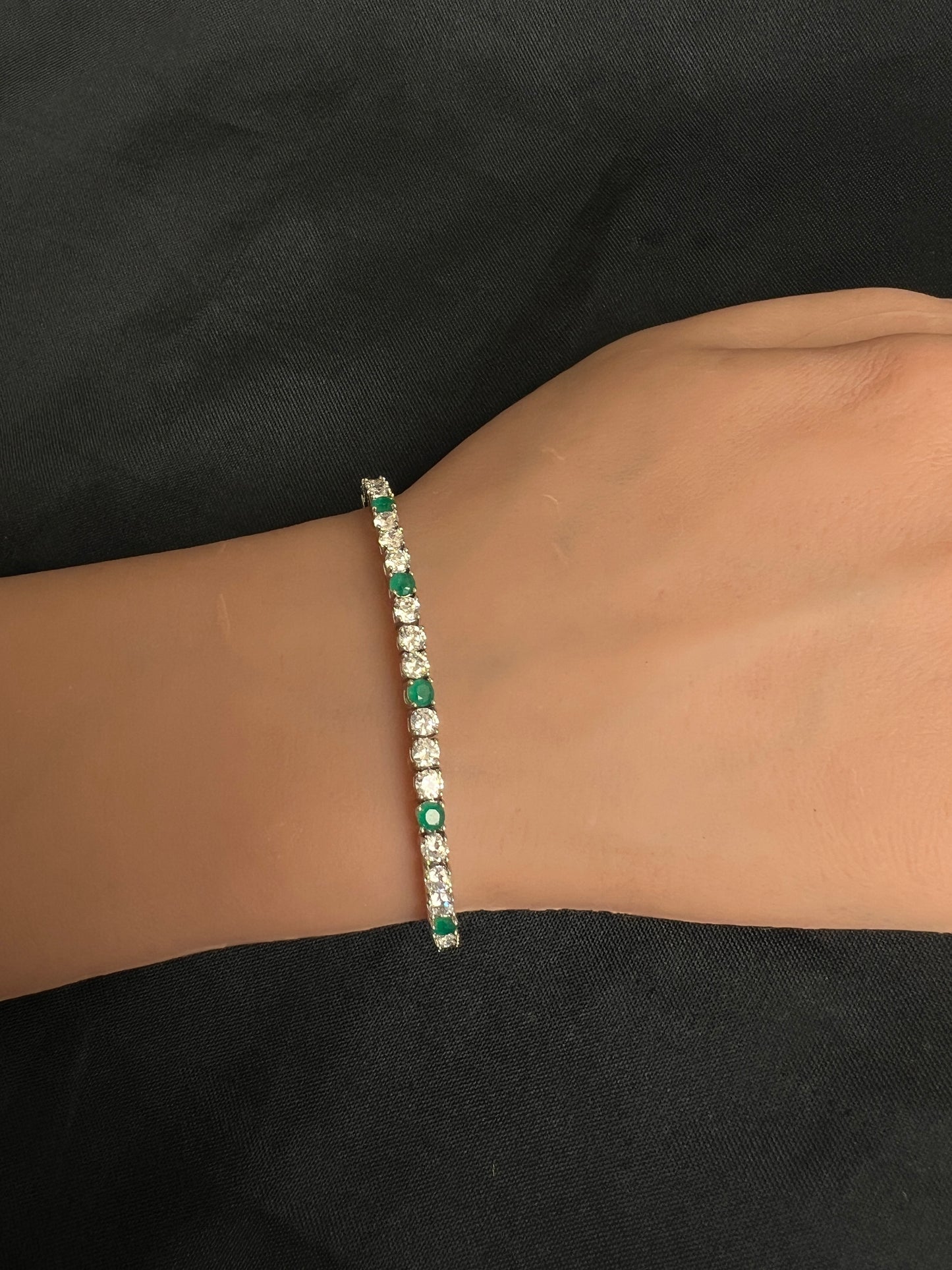 Multi-Color and white Zircon Tennis Bracelet