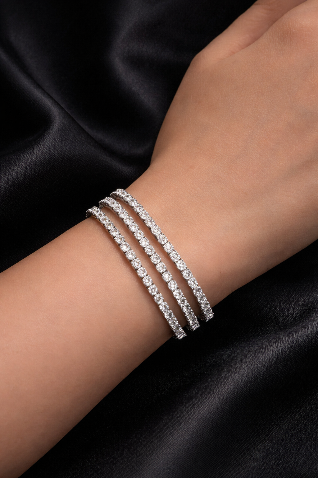 Multi-Color and white Zircon Tennis Bracelet