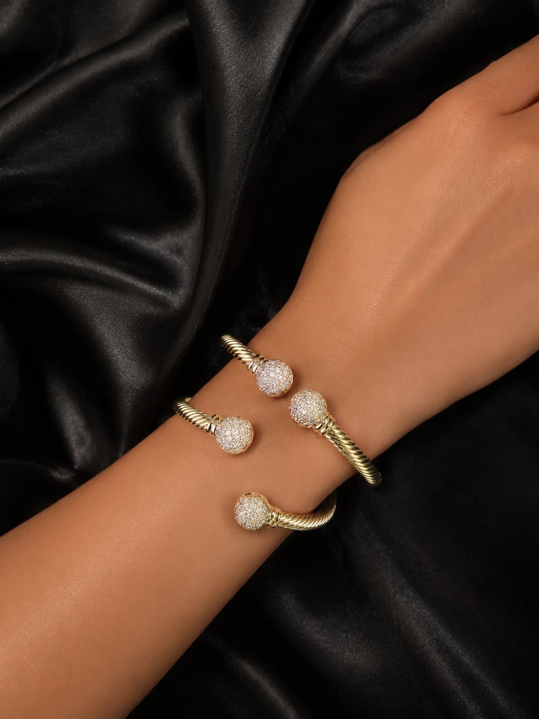 Silver Twist Flex Bangle