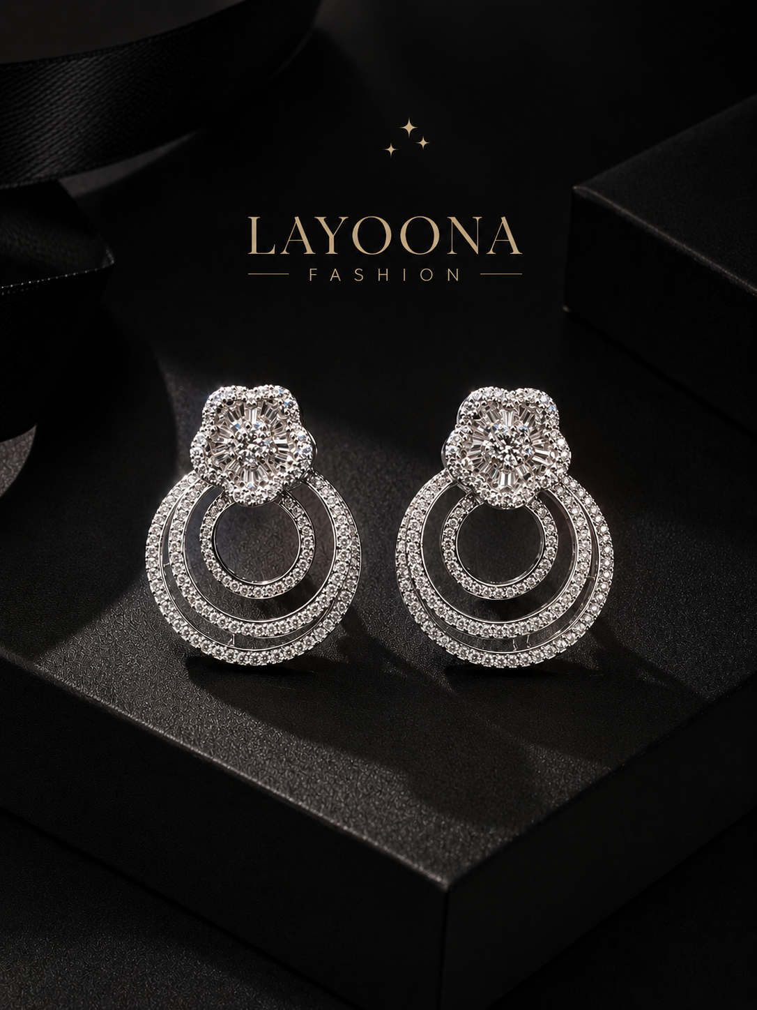 Baguette Bloom Circles earrings