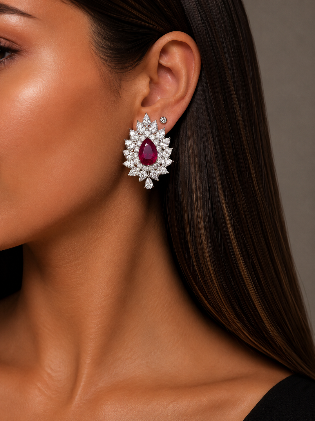 Ruby Starburst earrings