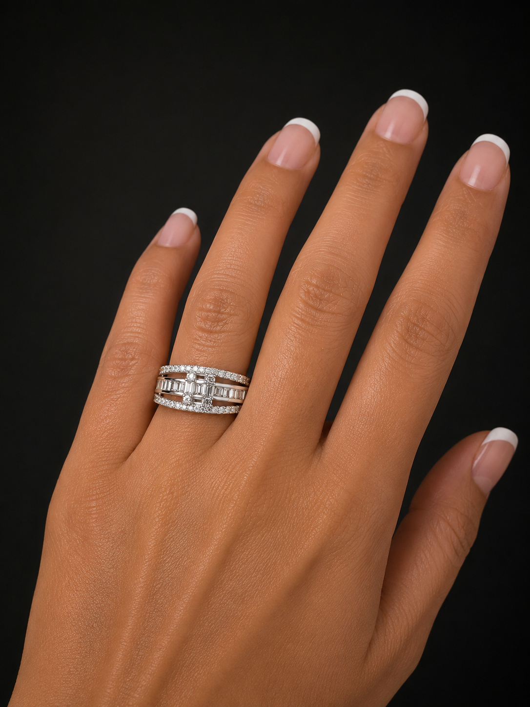 Celestial Baguette Statement Ring