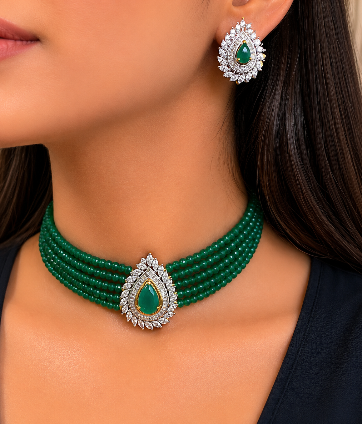 Emerald Royale Choker Set