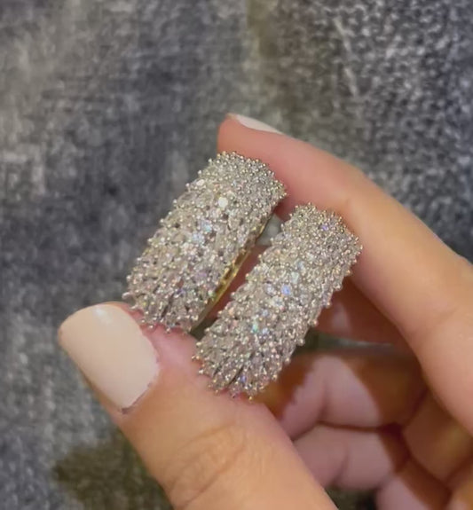 Luxury Hoop Earrings in Gold & Rhodium Plating